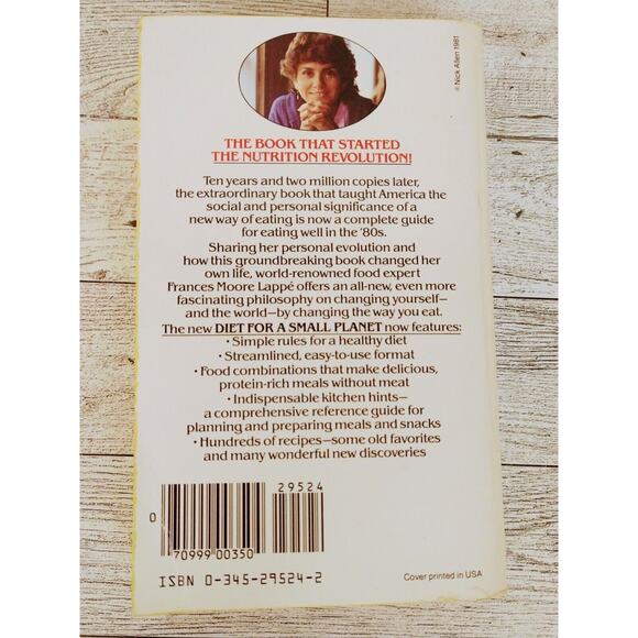 DIET FOR A SMALL PLANET By Frances Moore Lappe *Excellent Condition* 1983 PB Vtg - Picture 2 of 14